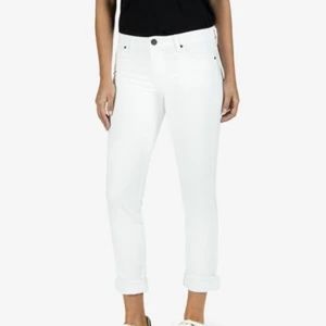 NEW Kut From The Kloth White Catherine Boyfriend Jeans